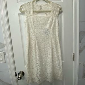 Adrianna Papell White Lace Dress, US 6